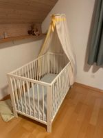 Kinderbett weiss mit Himmel guter Zustand 120x60cm