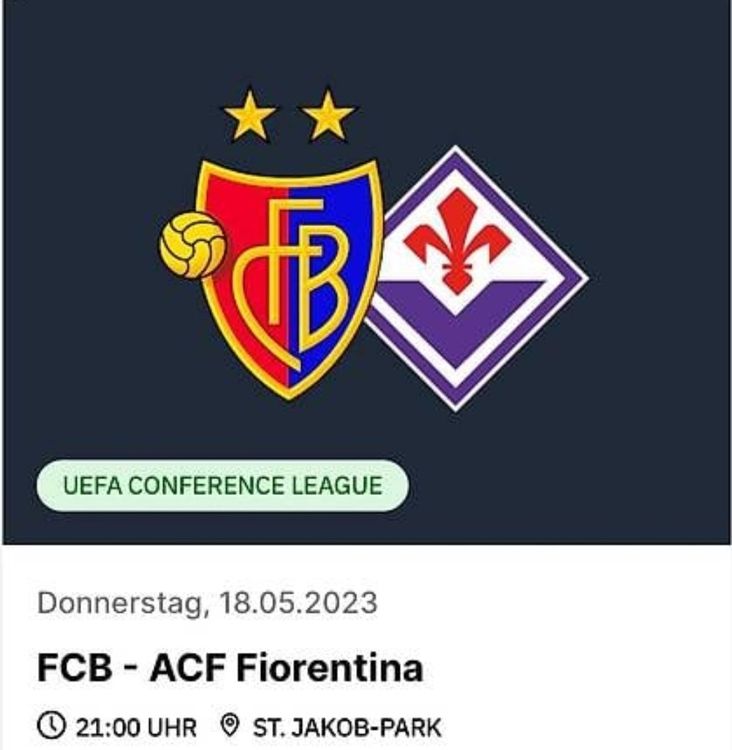 FC Basel 1893 ACF Fiorentina x 2 Tickets Kaufen auf Ricardo