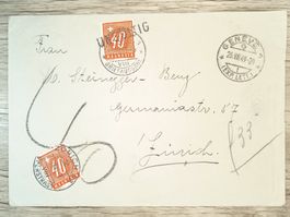 TR60 Enveloppe + Timbre Suisse 1949