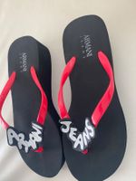 RARITÄT - stylische/edle ARMANI Flip-Flops, nero, 38