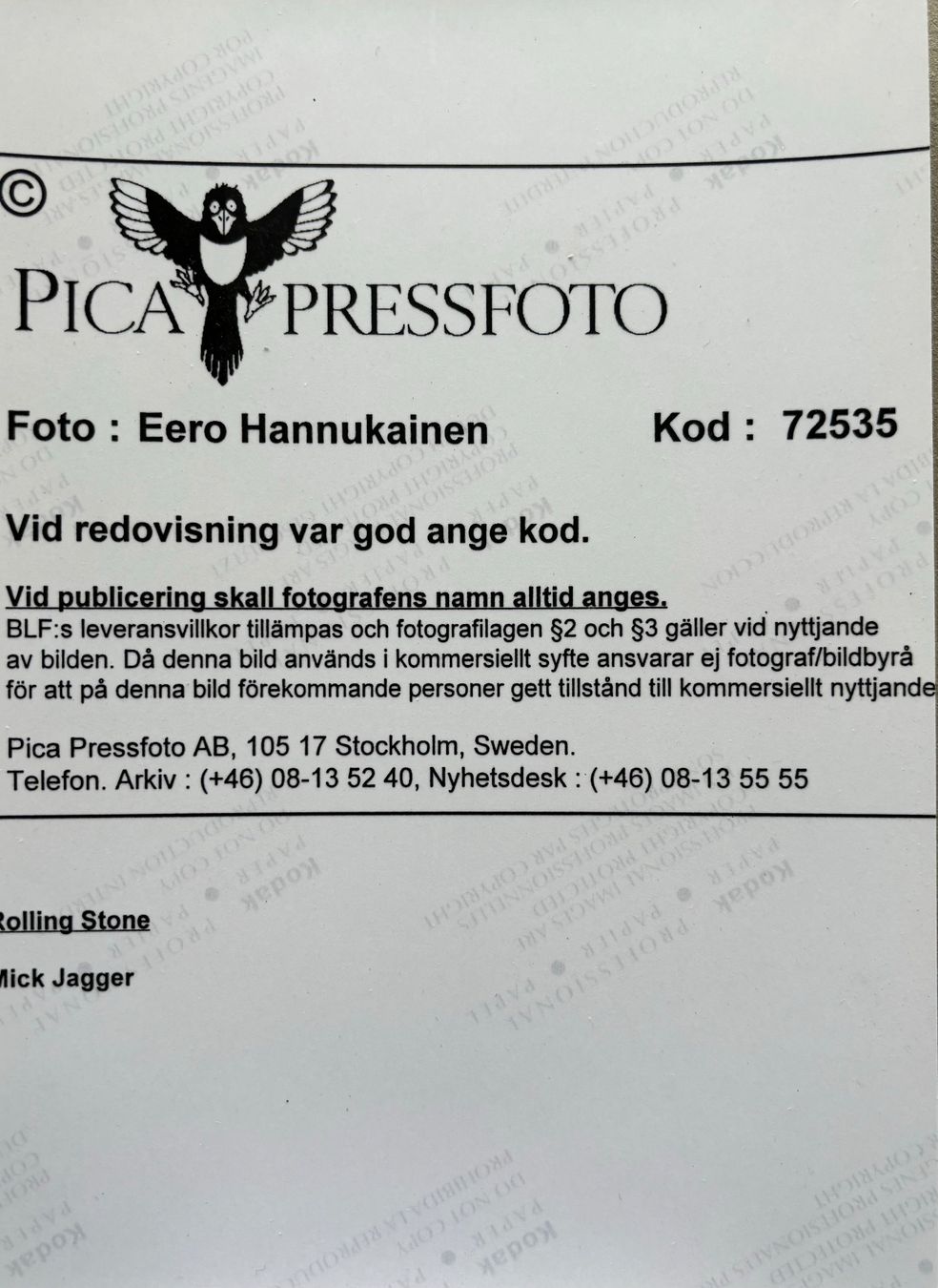 Foto & Immagini: Musik, Mick Jagger, von The Rolling Stones – Usato da Frauenfeld venduto da Merk52 1