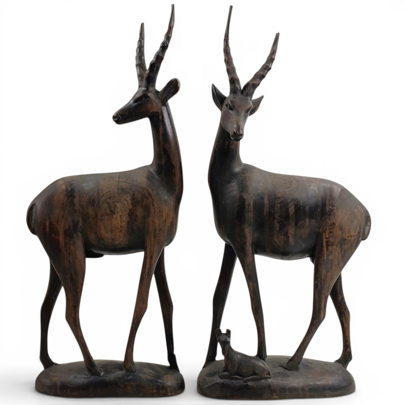 Sculture & Statue: Paar grosse alte Antilopen aus Holz  – Usato da Hochfelden venduto da Relict