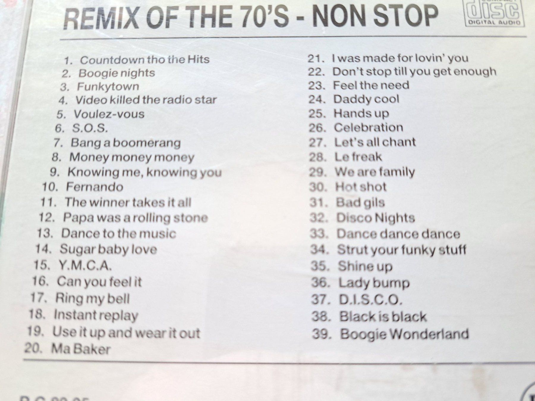 CDs: Cd Remix of the 70's - Non stop..... – D'occasion à Pully par bro_n52j 2