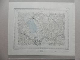 Landkarte Pfäffikon ZH 1933 Hittnau Kempten Wetzikon ua.