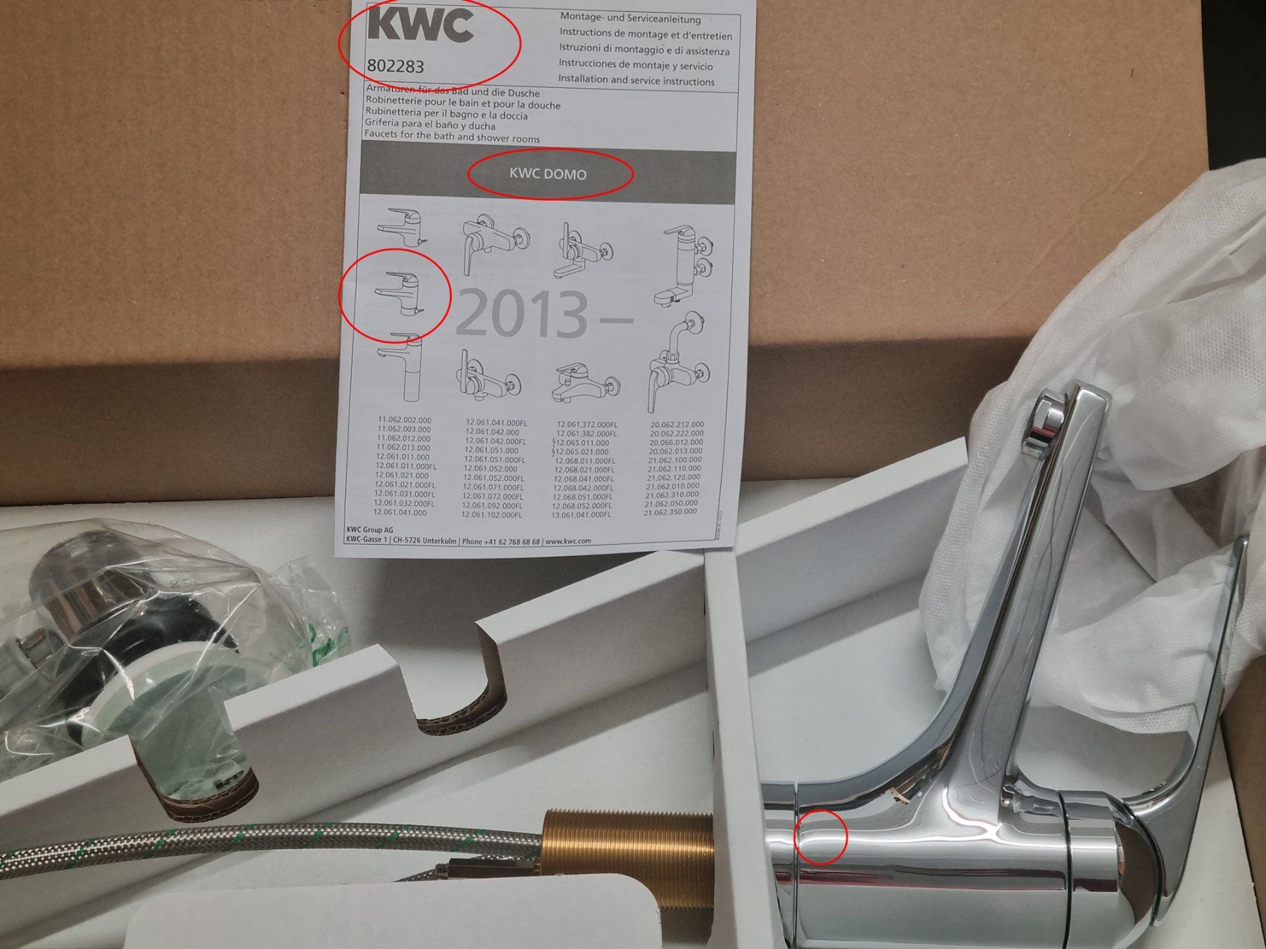 Kwc Rubinetteria: KWC Domo  (2013-)  802283 – Nuovo e nell'imballaggio originale da Niederrohrdorf venduto da siliconbrain