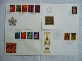 FL 1967-68 4 FDC Kirchenpatrone SBK 421 - 432
