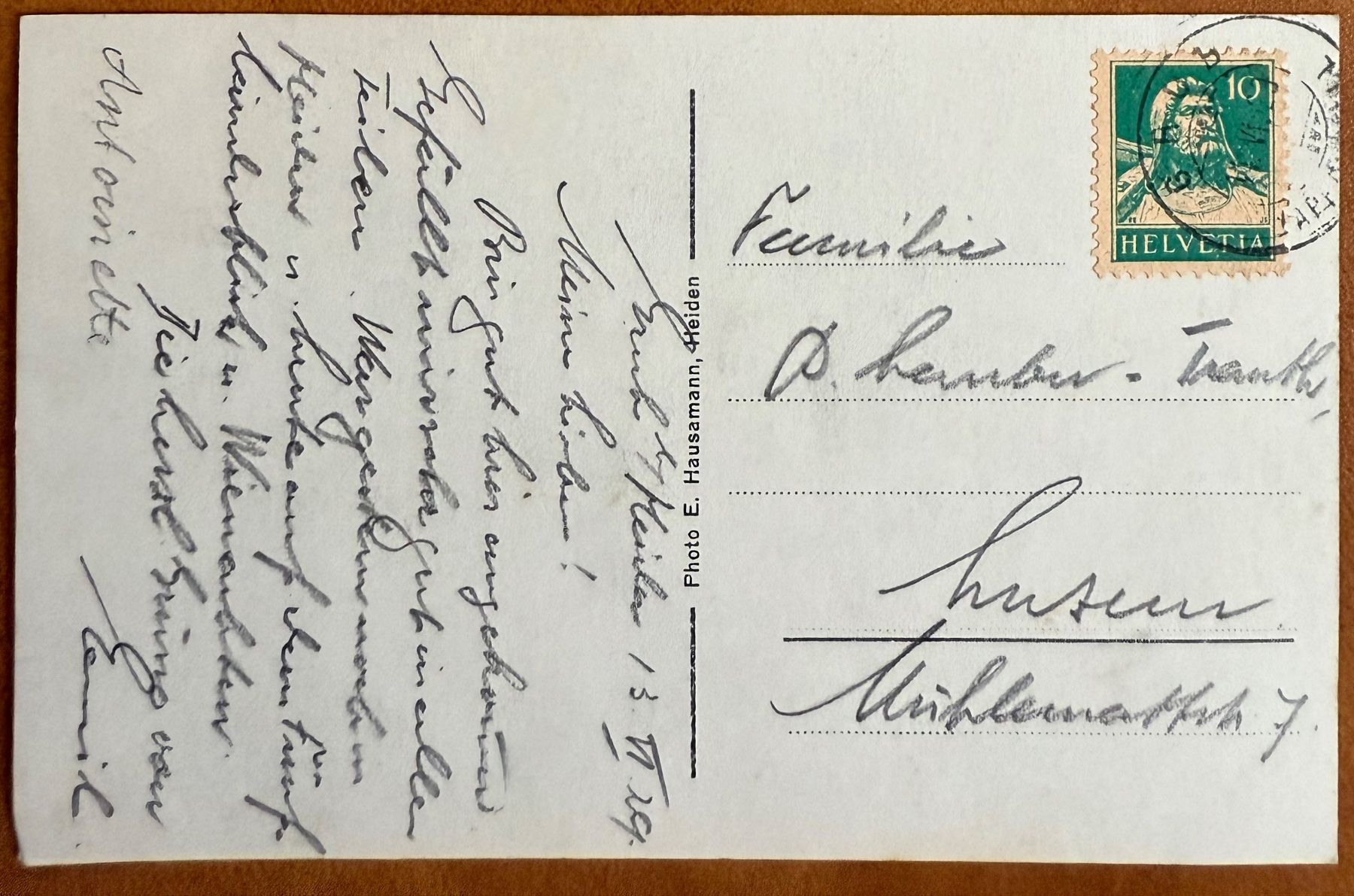 Cartoline postali: Heiden  - Panorama 1929 – Usato da Lutry venduto da Ediego 1