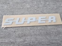 Scania SUPER Logo Aufkleber / Sticker, Weiss, Top! Neu