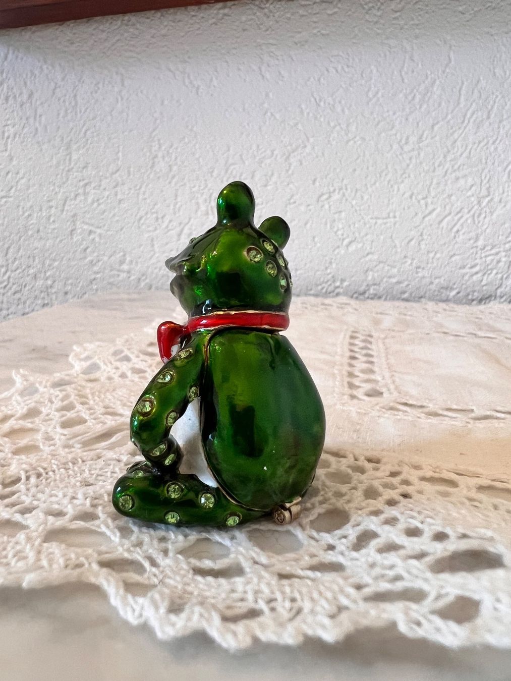 Altro in Decorazioni & Accessori: Frosch Dose Messing emailliert m. Svarovski Steinchen witzig – Nuovo (secondo la descrizione) da Bern venduto da FANTASTICTREASURES 8