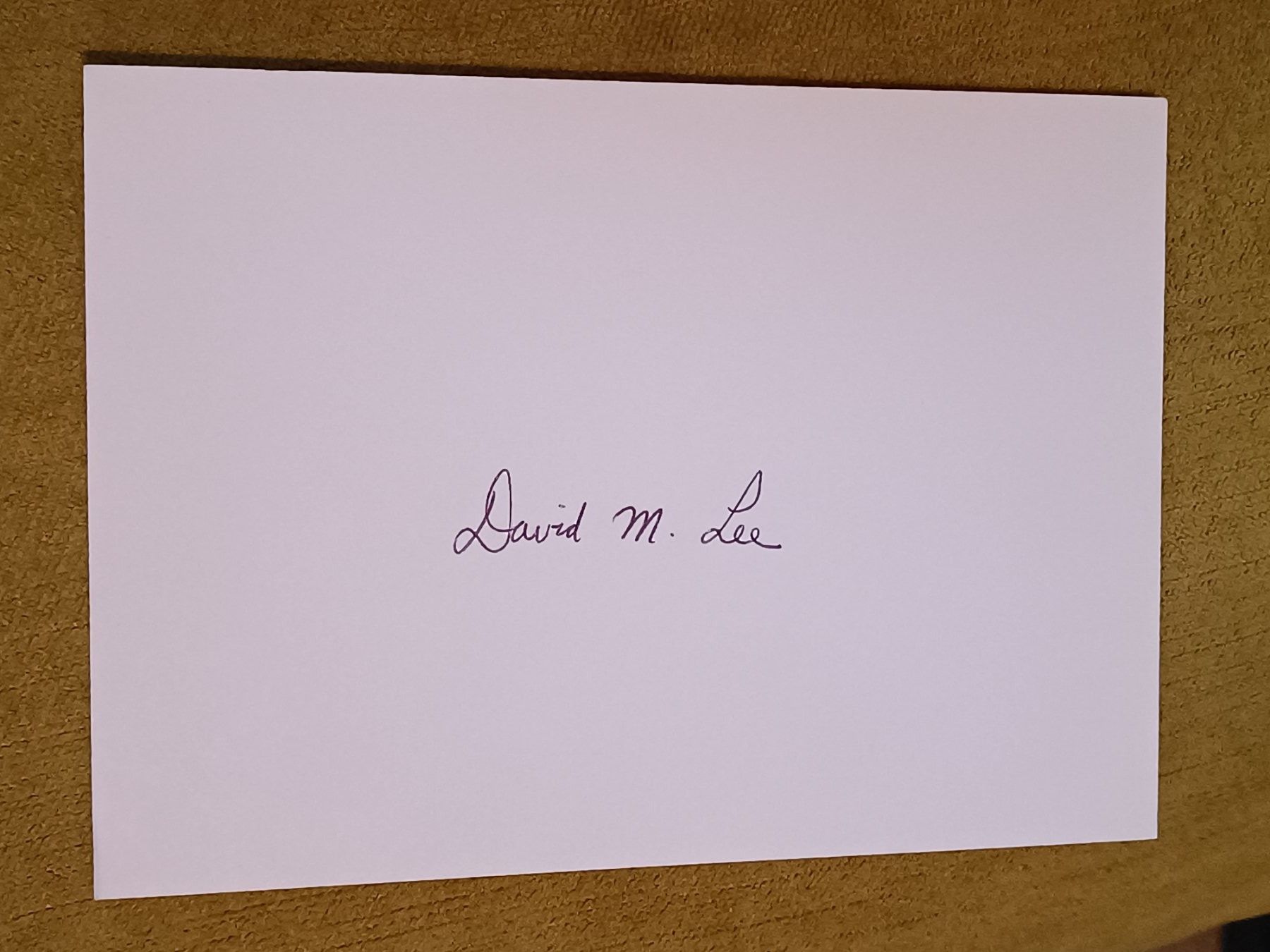 Autographes: David M. Lee - Nobelpreis - handsigniert – D'occasion à Menziken par Artographs