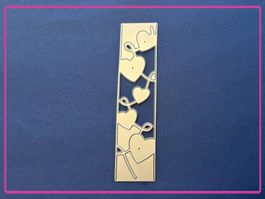 12 x 3cm Herzen - Stanzschablone