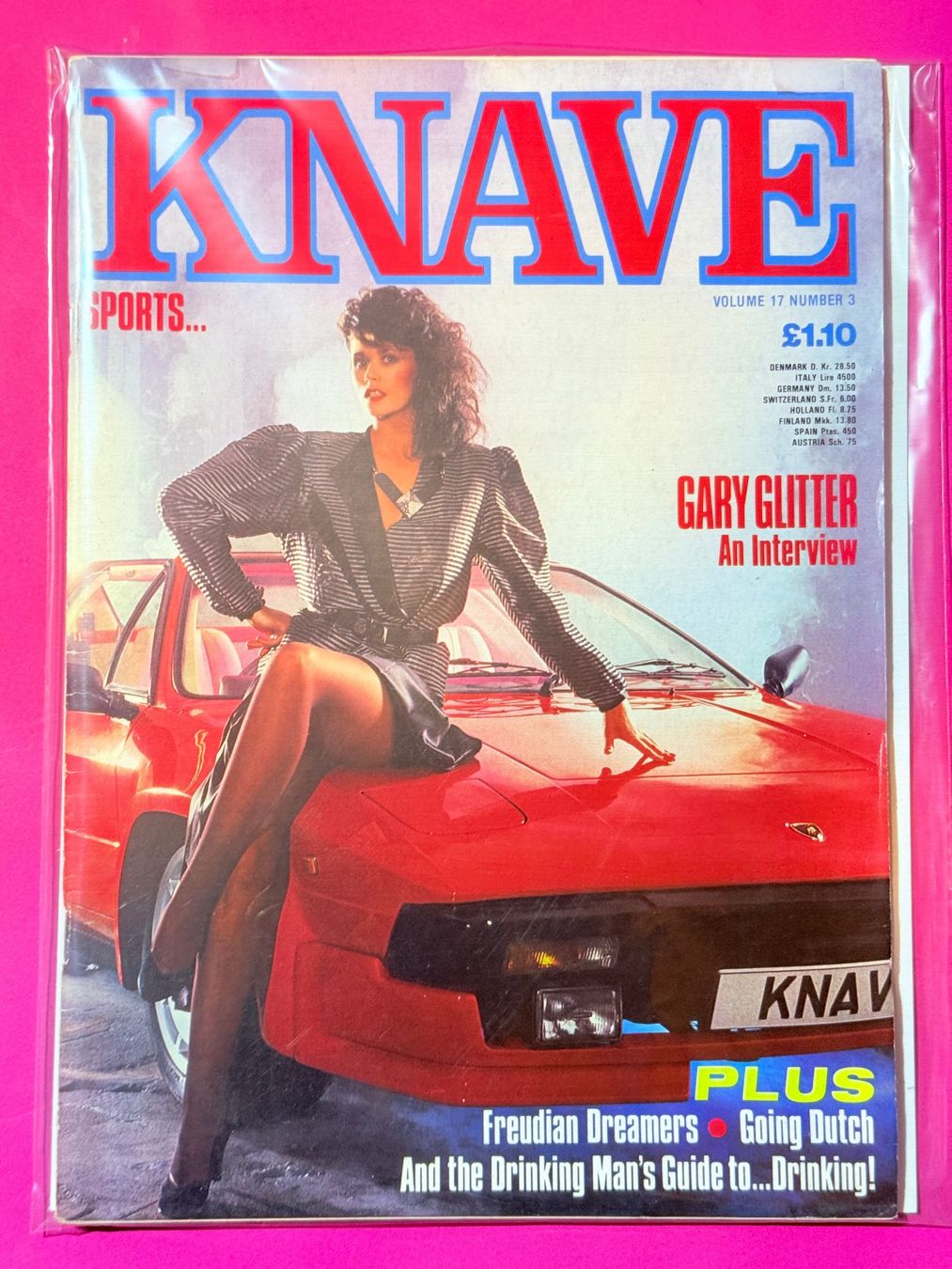 Riviste & Magazine: Knave Volume 17 (1985) Nummer 3 mit Gary Glitter Interview – Usato da Zuerich venduto da SonderArt-Wertgut 6