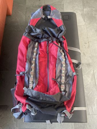 Wanderrucksack Outdoor Professional 60 rot grau gebraucht