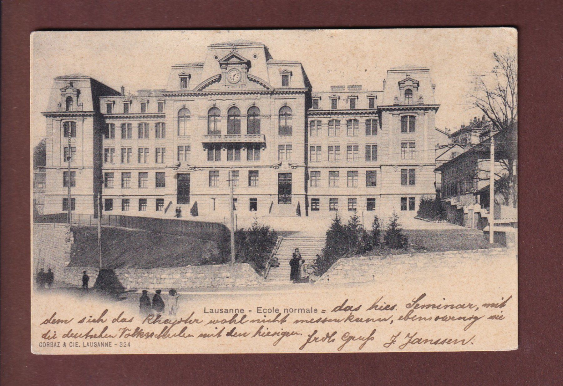 Cartes postales: LAUSANNE - Ecole Normale - 1903 – D'occasion à Pully par nicecards
