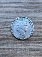 20 Rappen Münze, Jahrgang 1885, Top Zustand