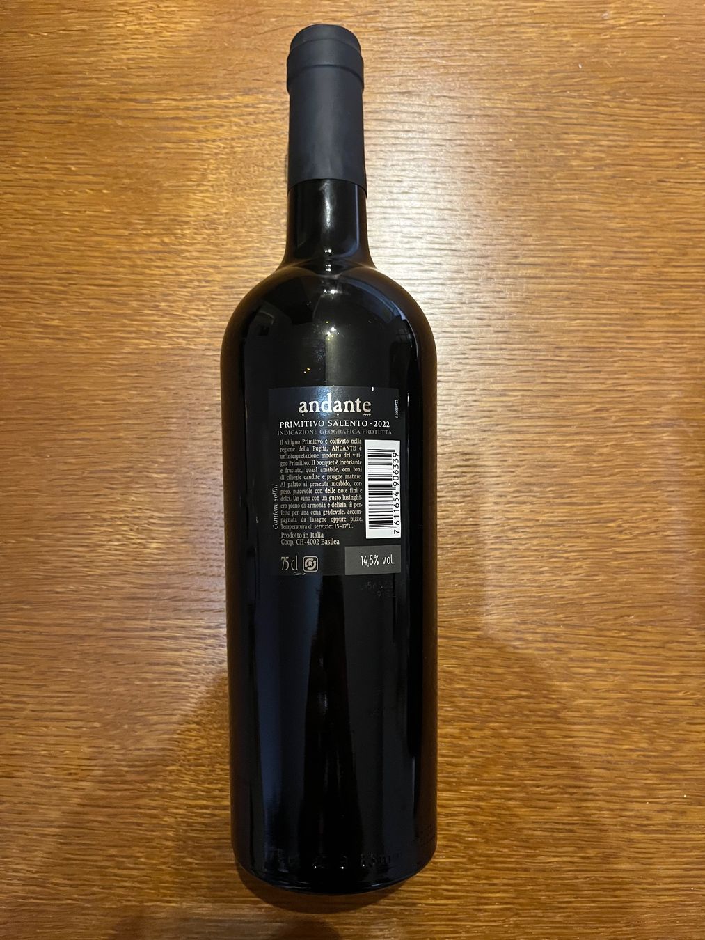 Vino: Andante Primitivo Salento 2022 – Nuovo (secondo la descrizione) da Veyrier venduto da ren_5ctl 1