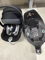 Cybex Babyschale mit Isofix Basis schwarz grau gebraucht