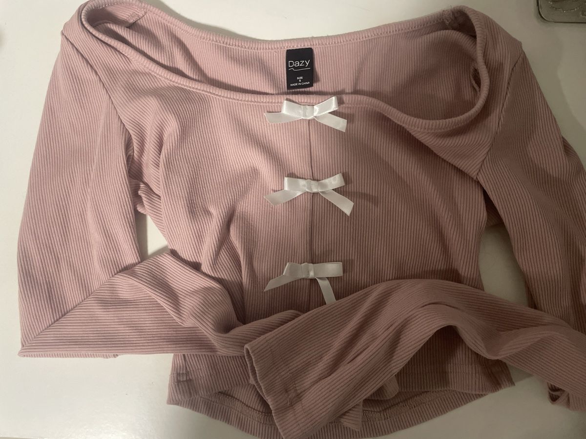 Shein Pullover & Sweatshirts: Crop Top mit Schleife, Langarm – Neu (gemäss Beschreibung) aus Seengen von noe_6ywb