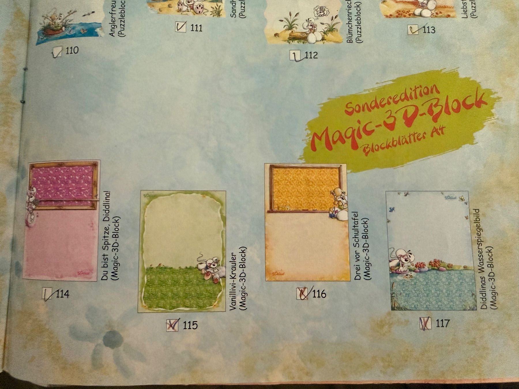 Carta: Diddl Papier A4 kariert aus Block 116 Magic 3D – Nuovo (secondo la descrizione) da Kloten venduto da walderdbeerchen 1