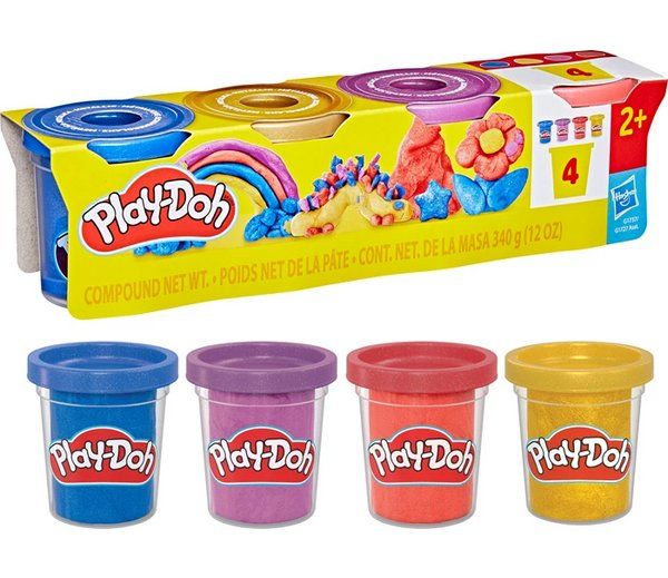Play-Doh Giocattoli: Play-Doh 4er Pack Metallic – Nuovo e nell'imballaggio originale da Oensingen venduto da Liquidations-Shop