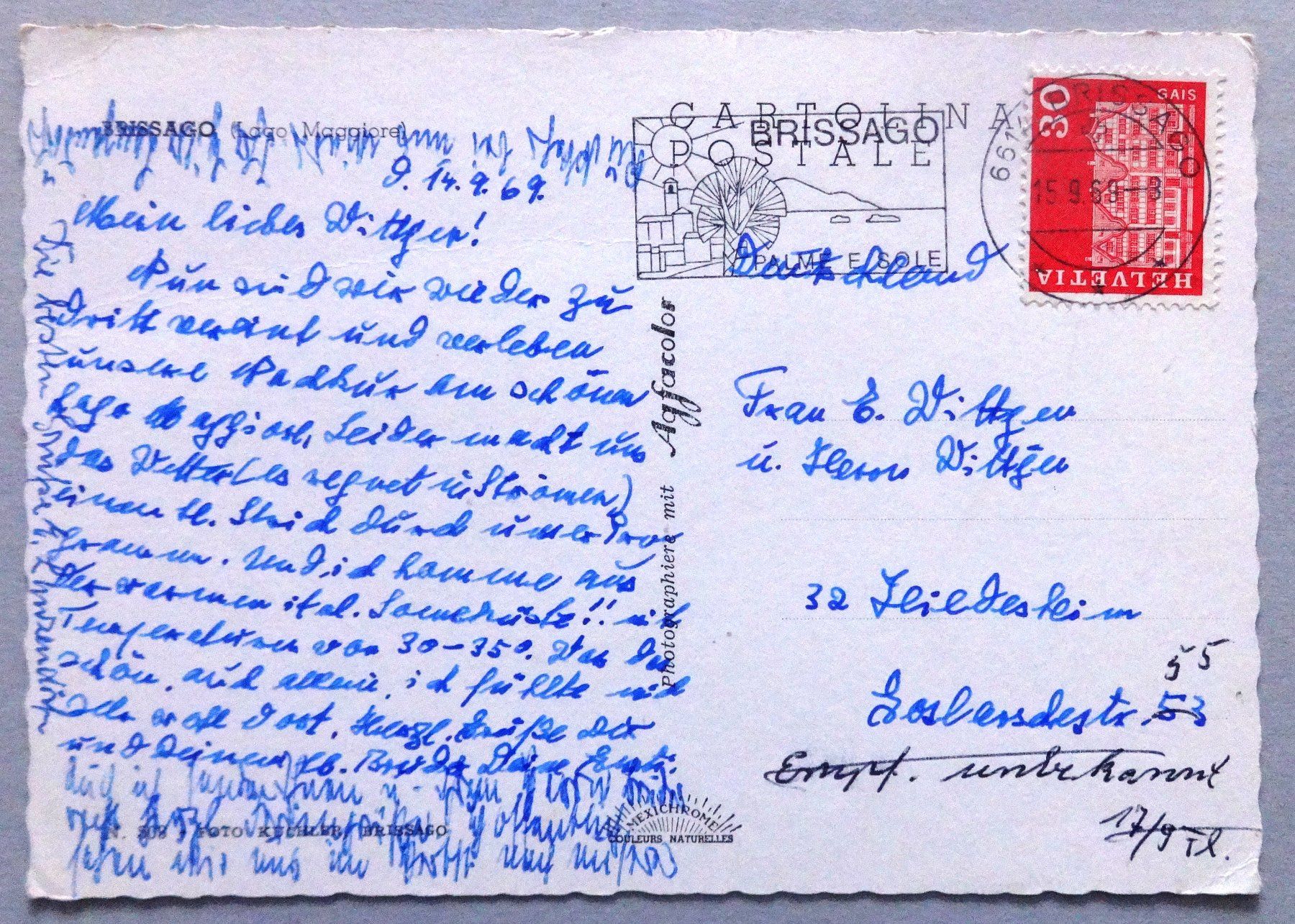 Cartoline postali: Brissago (Lago Maggiore) – Usato da Fétigny venduto da Billy2miny 1