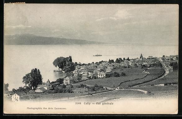 Ansichtskarten: AK Cully, Vue Generale, Panorama, 1906 – Gebraucht aus Berlin von bartko-reher