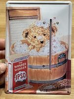 Blechschild mit Teddy Bear Motiv / Termometer