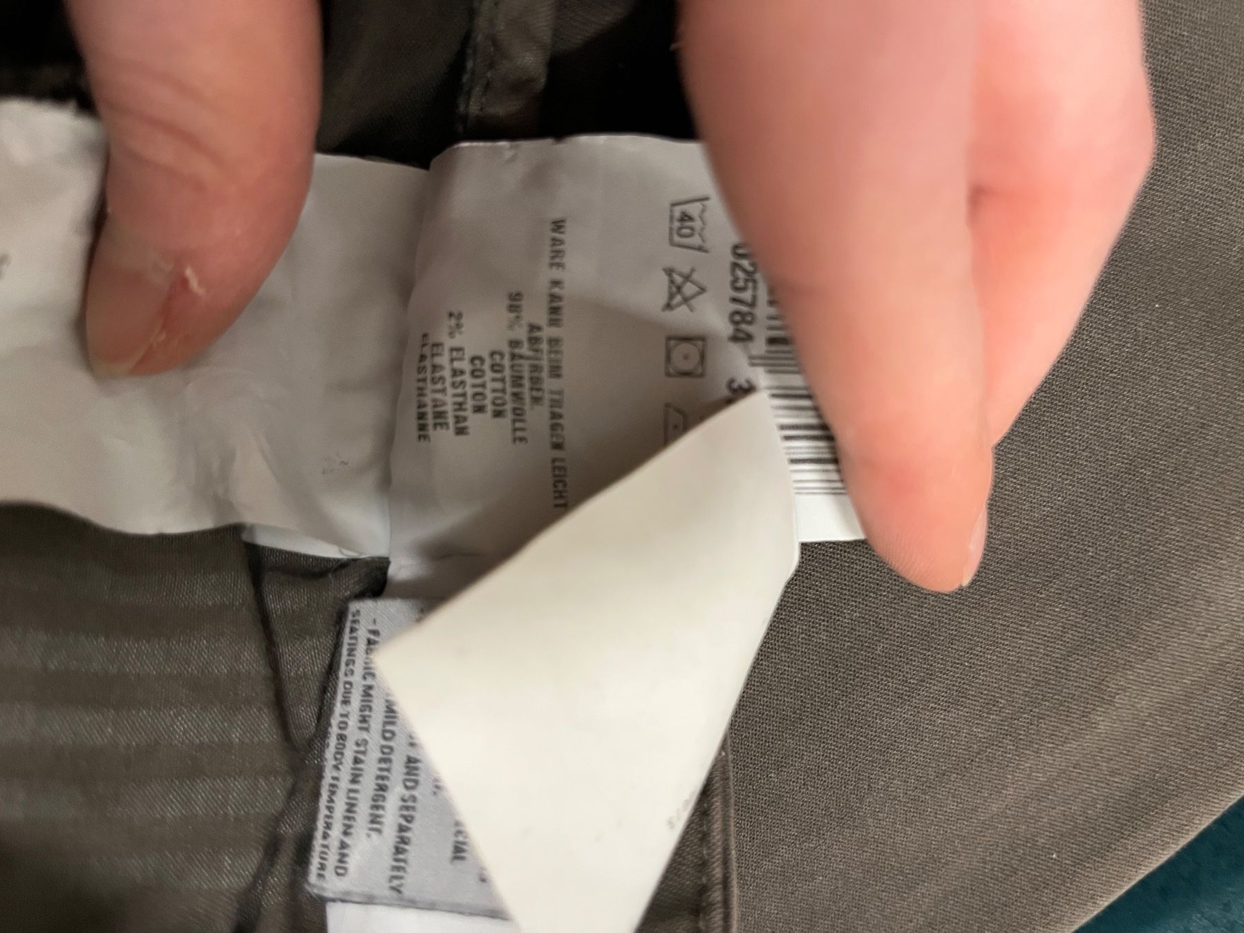 Pantaloni: Hose dunkelgrau/braun Gr.38 – Usato da Arlesheim venduto da Eli_77 7