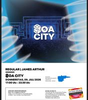 2x Tickets für James Arthur ZOA City 9. Juli 2026