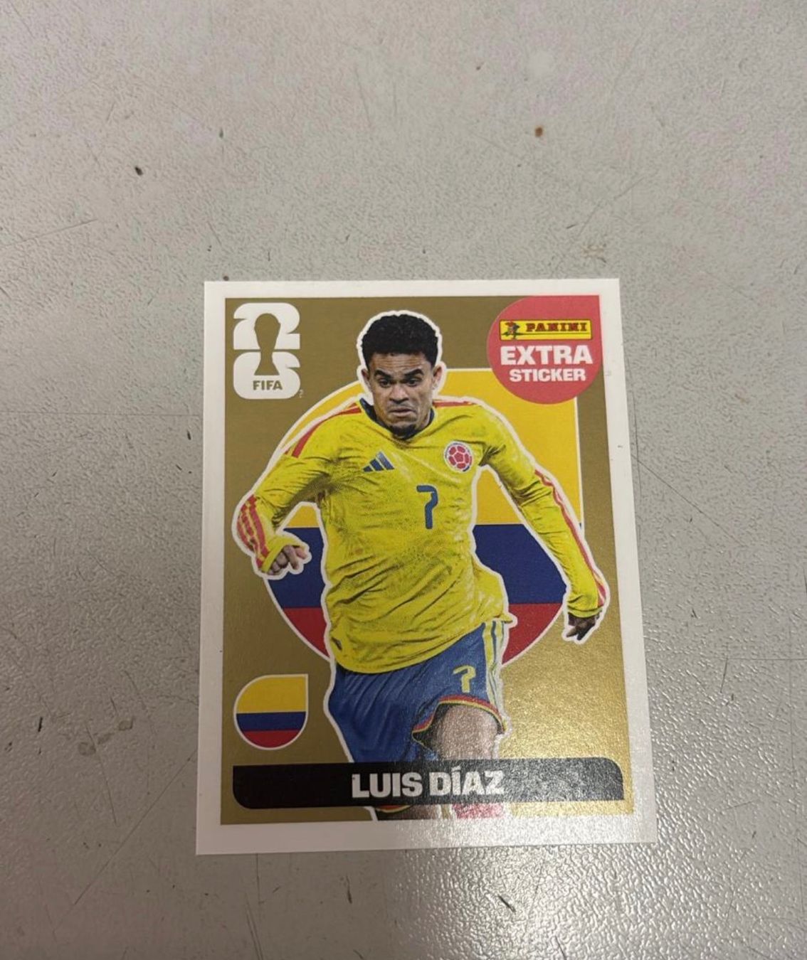 Sticker: PANINI Stickers Gold Luis Díaz – Nuovo e nell'imballaggio originale da Zürich venduto da Yvo619