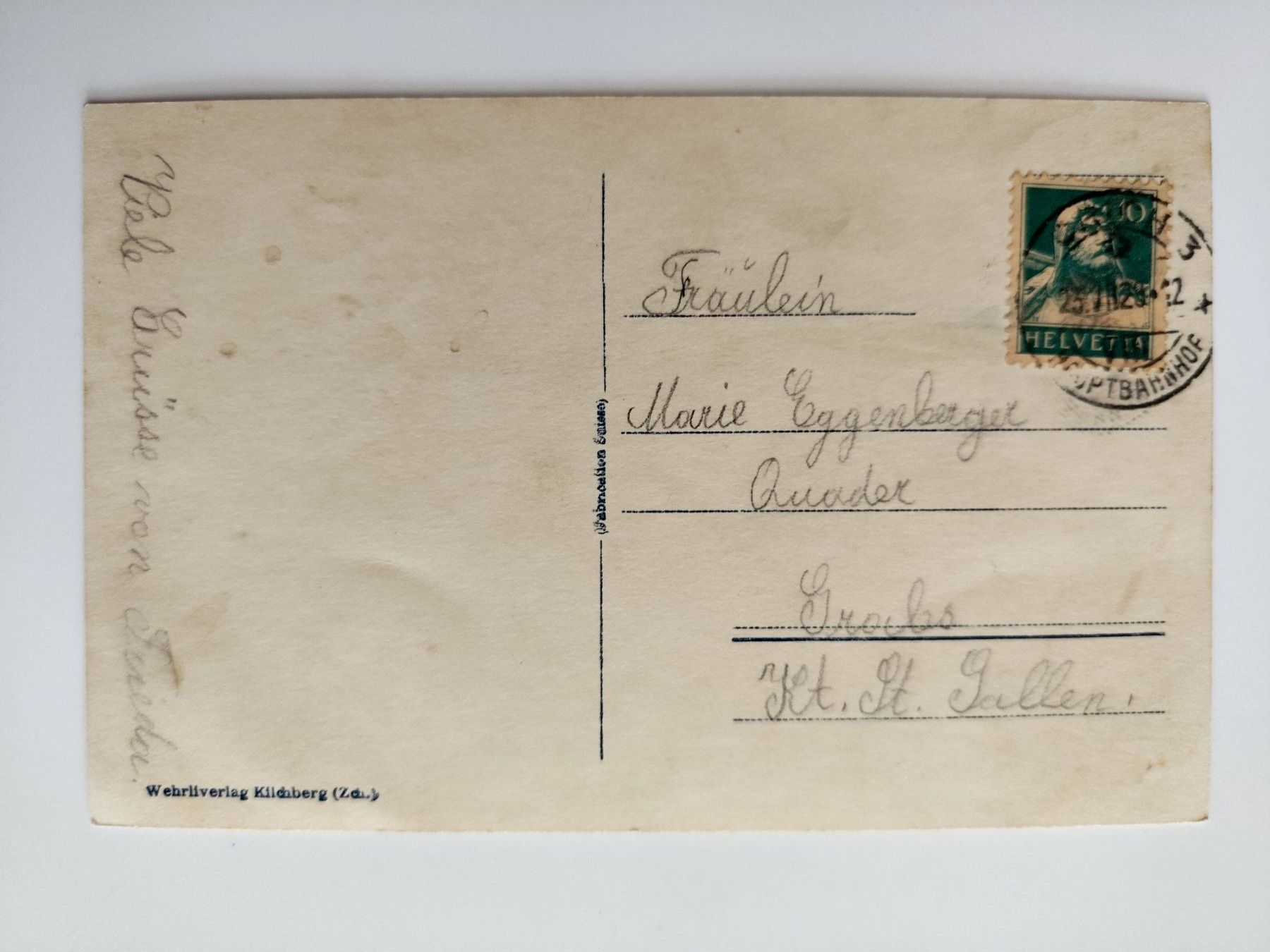 Ansichtskarten: Dampfschiffe, Zürichsee, Utoquai  dat. 1928? – Gebraucht aus Ohmstal von Lebensfreude05 1