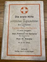 Buch. Erste Hilfe, Antik, Samariter, Esmarch, 1926
