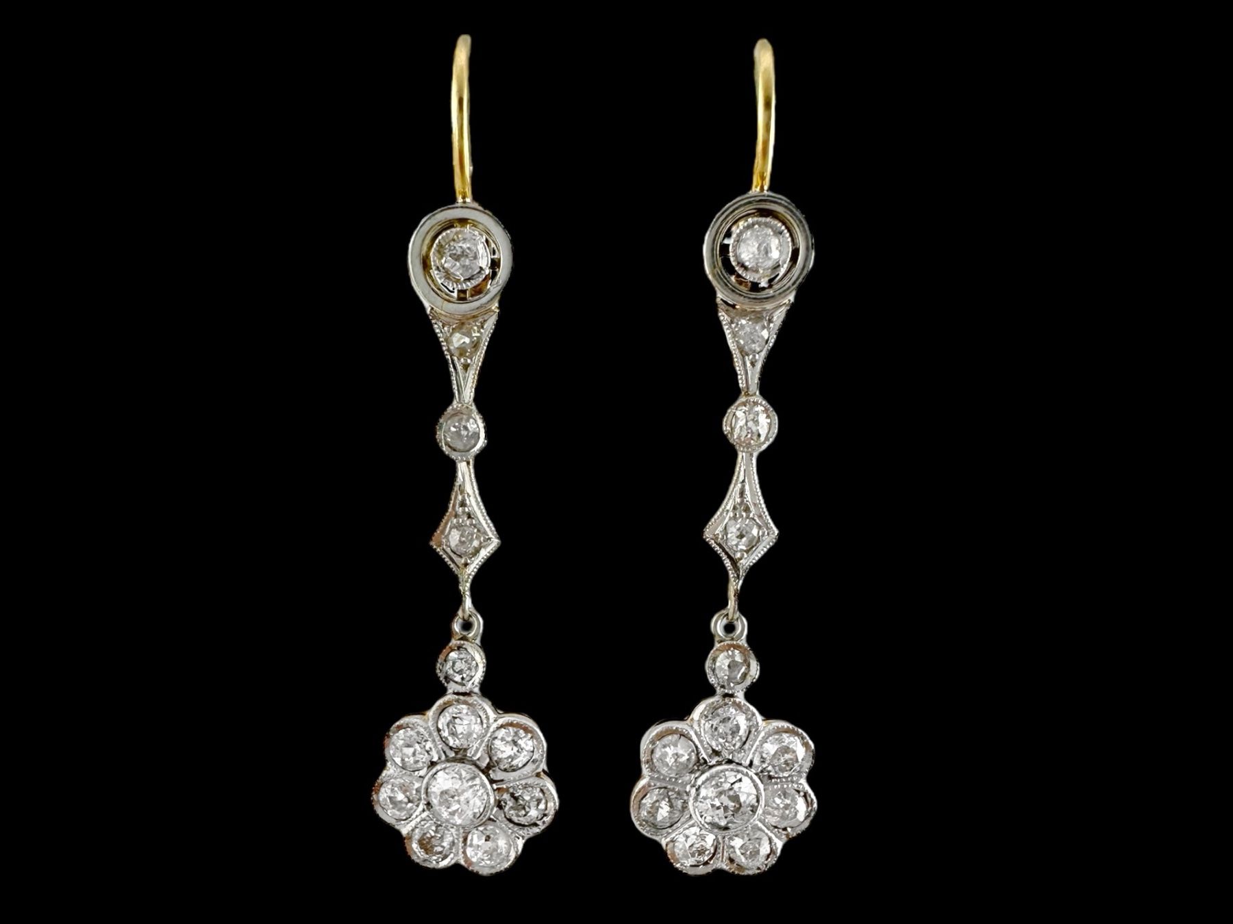 Ohrringe & -stecker: Jugendstil Diamant - Ohrhänger um 1910 – Gebraucht aus Zuzwil SG von artimmo