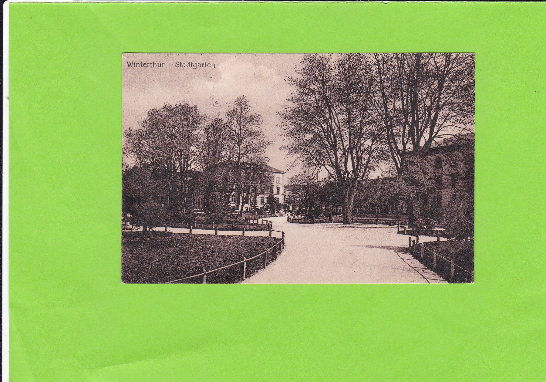Cartoline postali: Winterthur-Stadtgarten 1920--Edition Guggenheim – Usato da St. Peterzell venduto da neckertal