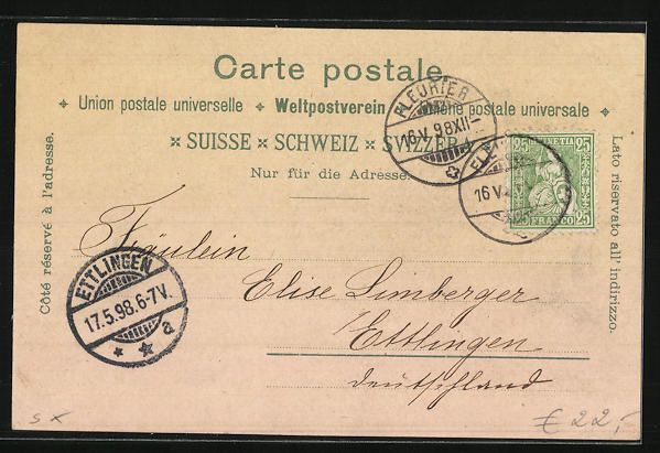 Cartes postales: Litho Fleurier, Vue Generale, Neuchatelo – D'occasion à Berlin par bartko-reher 1