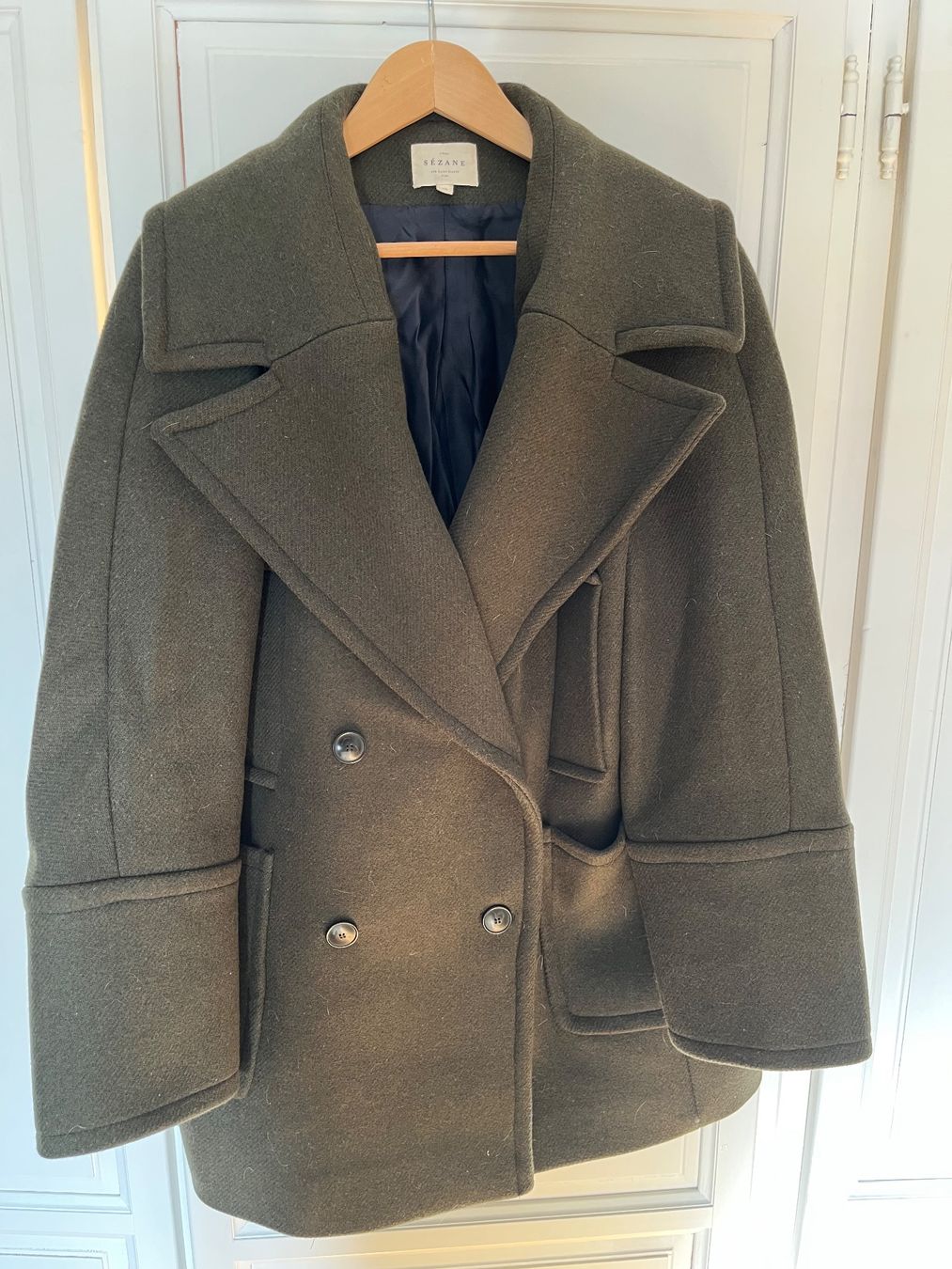 Sezane Cappotti: Manteau Sézane kaki – Usato da Choulex venduto da cla_wkw2