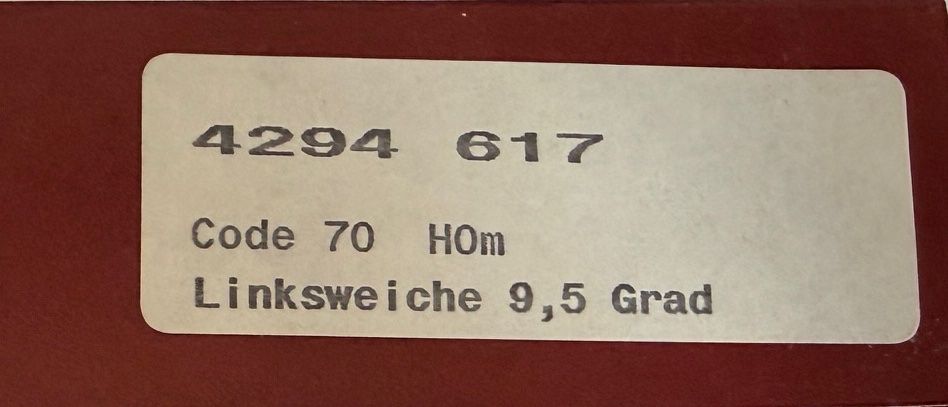Bemo Modelleisenbahnen: Bemo Weiche links 9.5° Art. 4294 617 – Gebraucht aus Samedan von Gischpel25 2
