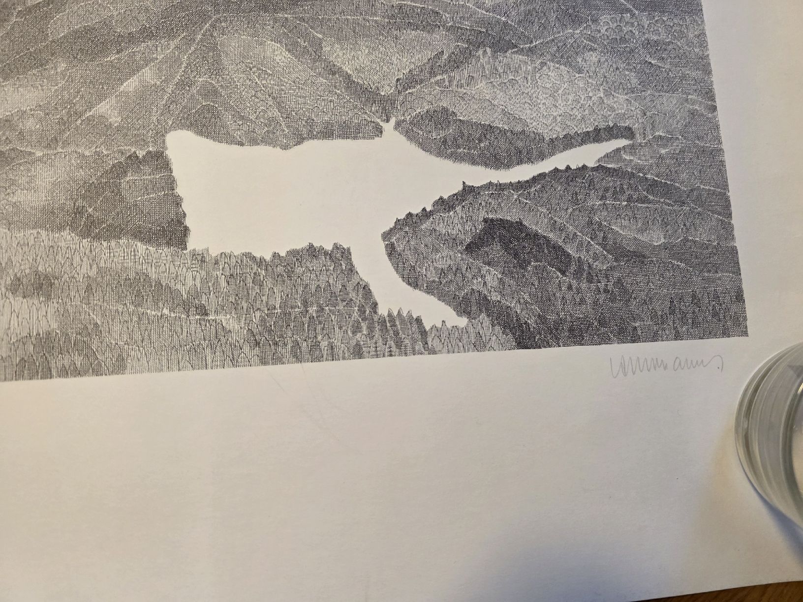 Grafica & Litografie: Lithographie, handsigniert, Berglandschaft. – Usato da Suhr venduto da andreas_2008 1