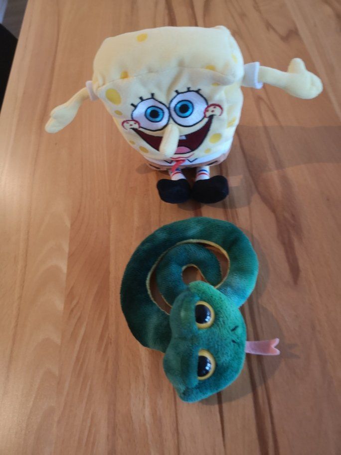 Figuren: SPONGE BOB BEWEGLICH UND HERZIGE SCHLANGE – Neu (gemäss Beschreibung) aus Oberentfelden von SWISS027 3