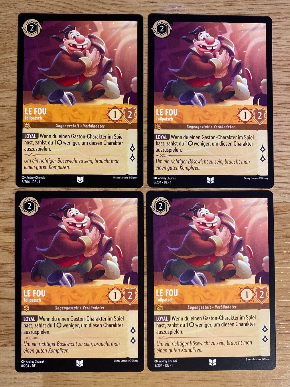 Disney Sammelbilder & Trading cards: Le Fou DE 8 Disney Lorcana 1 – Neu (gemäss Beschreibung) aus Rafz von SaintCruz