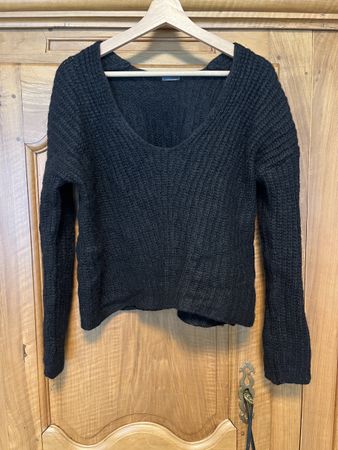 Drykorn Pullover Gr. M schwarz Wolle Alpaka