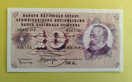 10 Franken Note 1963 Bankfrisch