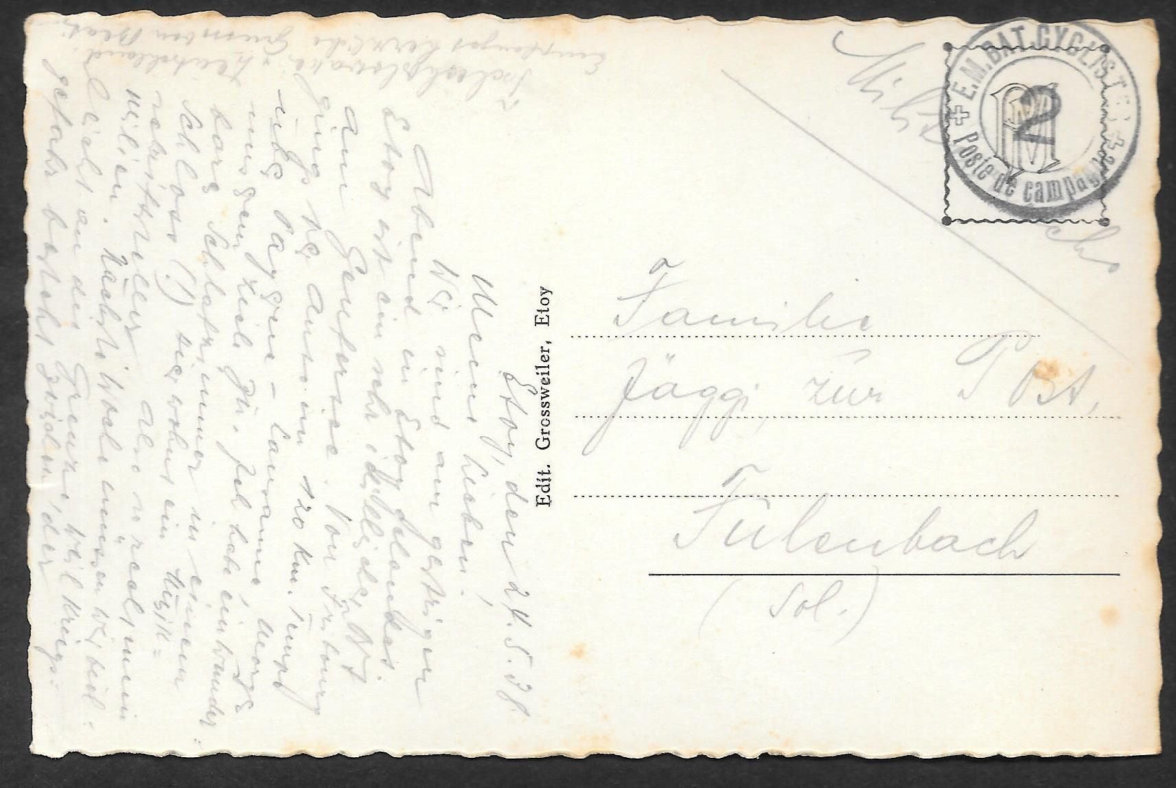 Cartoline postali: Etoy L' Eglise Feldpoststempel – Usato da Olten venduto da clotaldi 1