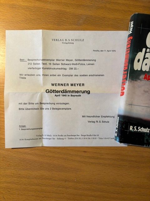 Libri: Buch: Werner Meyer "Götterdämmerung" – Usato da Seon venduto da retep012 5