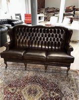 3 Sitzer Sofa Chesterfield Klassik Echtleder