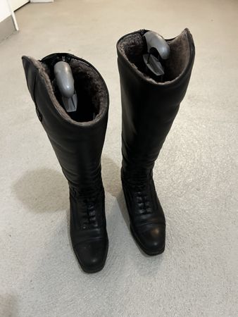 Winterreitstiefel Felix Bühler 38 Leder mit Fell