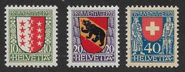 1921: Pro Juventute Serie Nr.J18-20 **