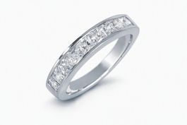 Ring Silber 925 mit carrée Zirkonias Gr. 18.5/58
