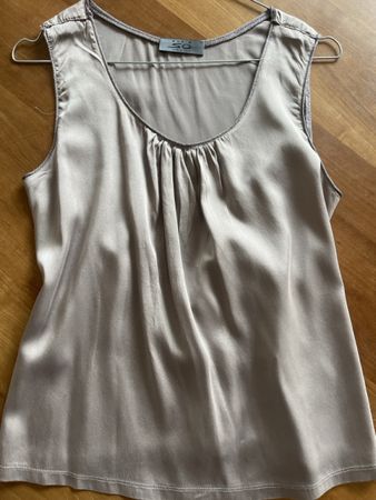 Seidentop Seidenbluse 92% Seide 8% Elastan greige 38