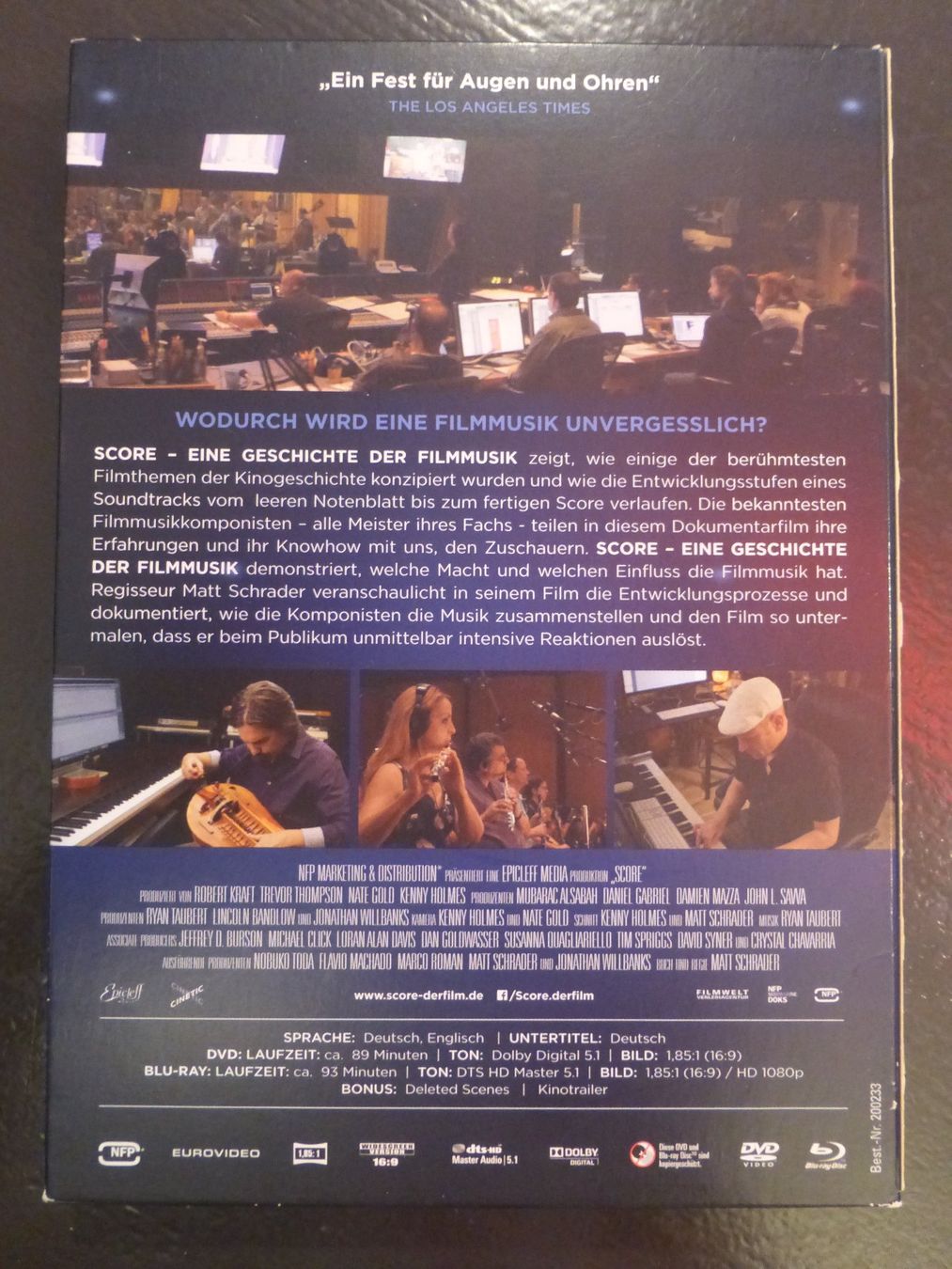 Tutti i DVDs: Score Dokumentation DVD und Blueray – Usato da Zumikon venduto da psisound 1